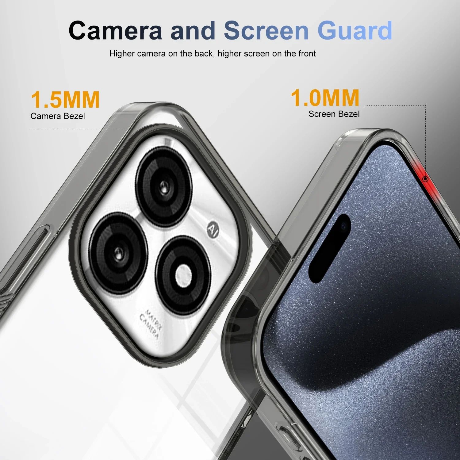 Luxury Transparent HD Silicone Antiskid Protection Case for ITEL S23 S23 Plus A70 4G 5G Protector Bumper Back Cover