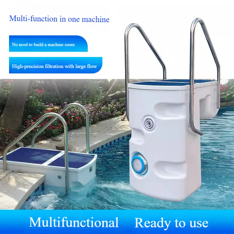 

Wall-Mounted Pool Sanitizer, All-in-One Swimming Pool Water Purification Circulation System with Pump Filter
