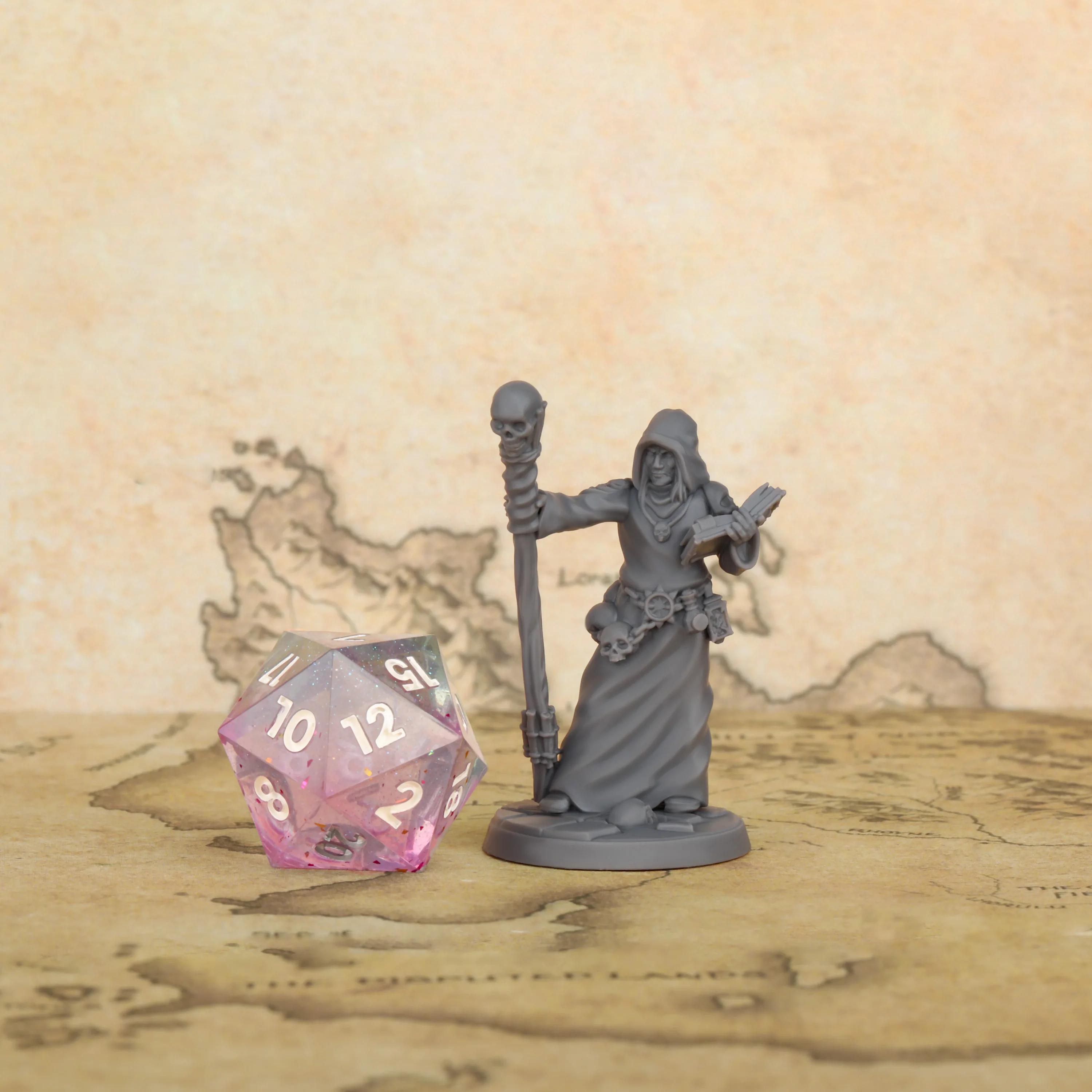 25mm Necromancer Miniature - Tabletop RPG Mage Figure, Collector's Choice,  TTRPG Gift for Friends