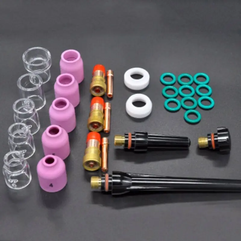 

31pcs TIG Torch Set Soldering Welding #12 Heat Accessories Consumable Cup For WP-17/18/26 Gas Glass Industrial