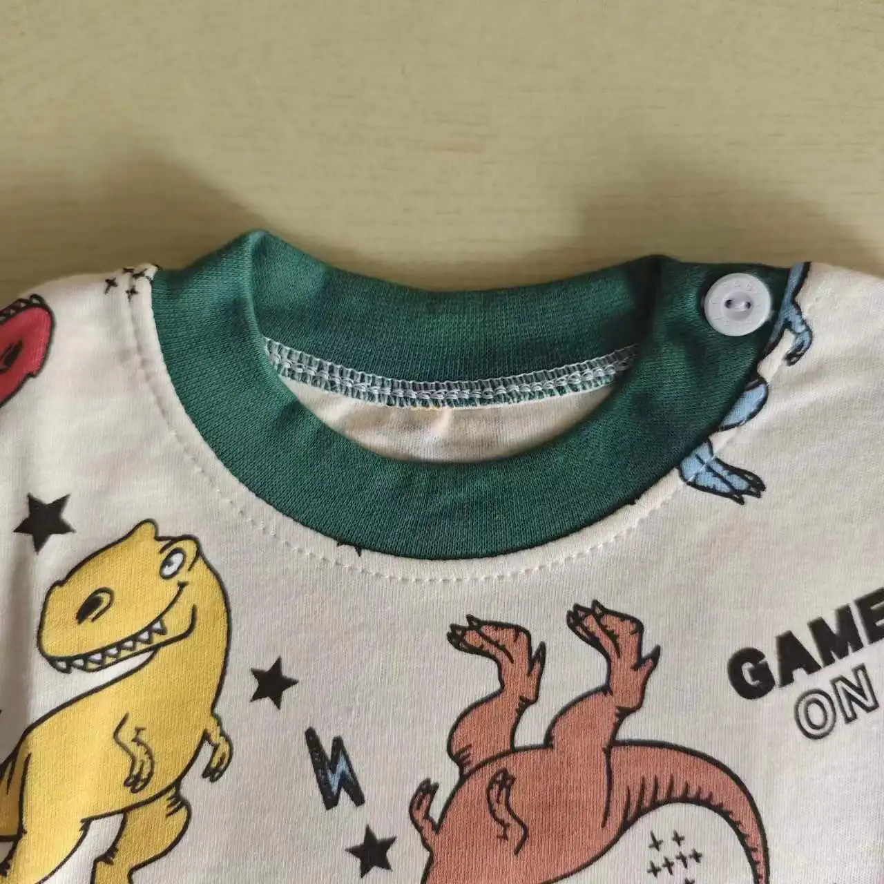 Ensembles de pyjama à manches longues pour enfants, t-shirt mignon, pantalon en Y, vêtements de couchage pour bébé, motif de dinosaure, tout-petit, nouveau