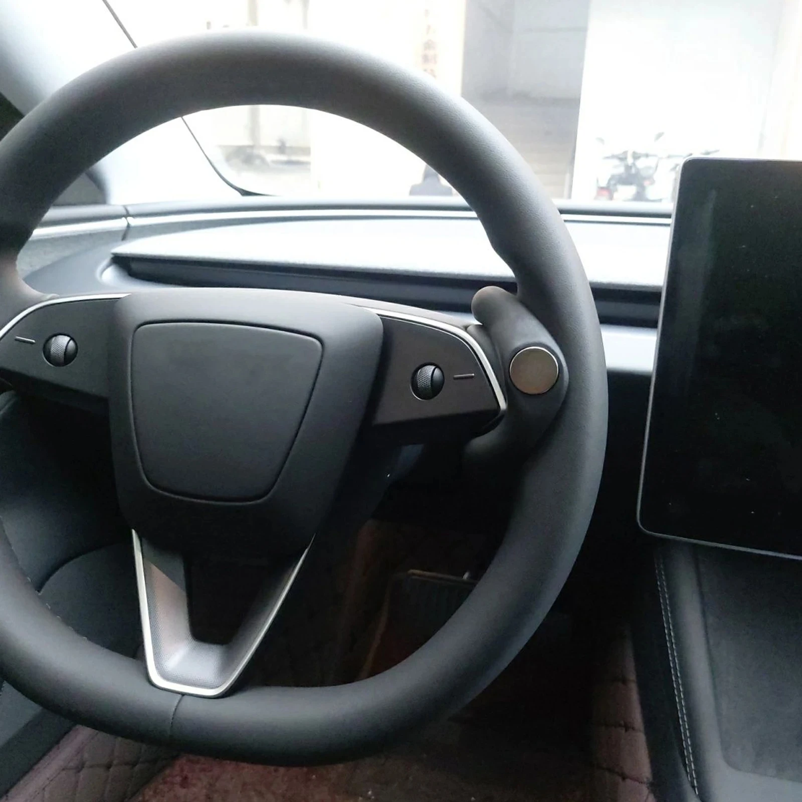 Volante AP-assistido para Tesla Model 3 Highland 2024 FSD, acessórios indispensáveis, guarnição interior do carro