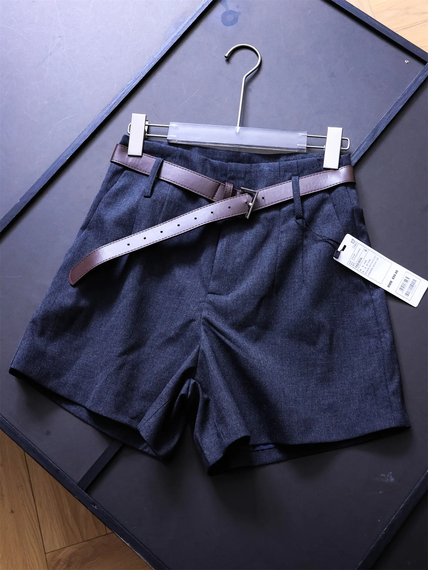 

High Waist A-Line Shorts Commute Casual Outerwear Polyester Blend Straight Leg Non-Stretch Women's Fashion 2025 Autumn New