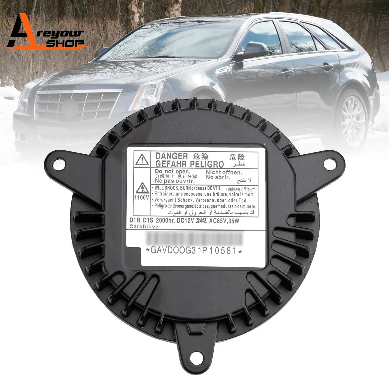 

Xenon HID Headlight Electric Ballast D1S GAVD00G31P10581 for Cadillac
