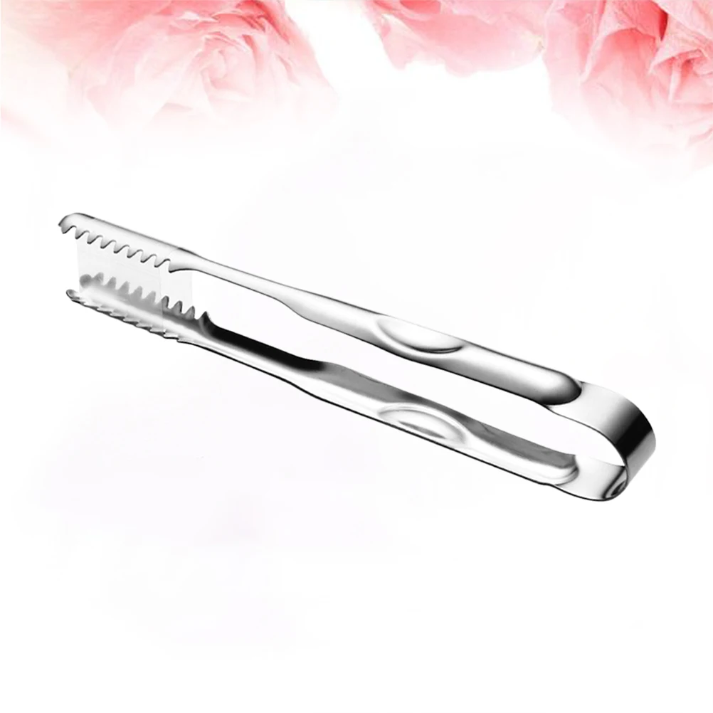 

3pcs Stainless Steel Ice Sugar Clamp Strong Grip Food Serving Tool For Buffet Bbq Kitchen Medium Size Kitchen Gadgets Ice