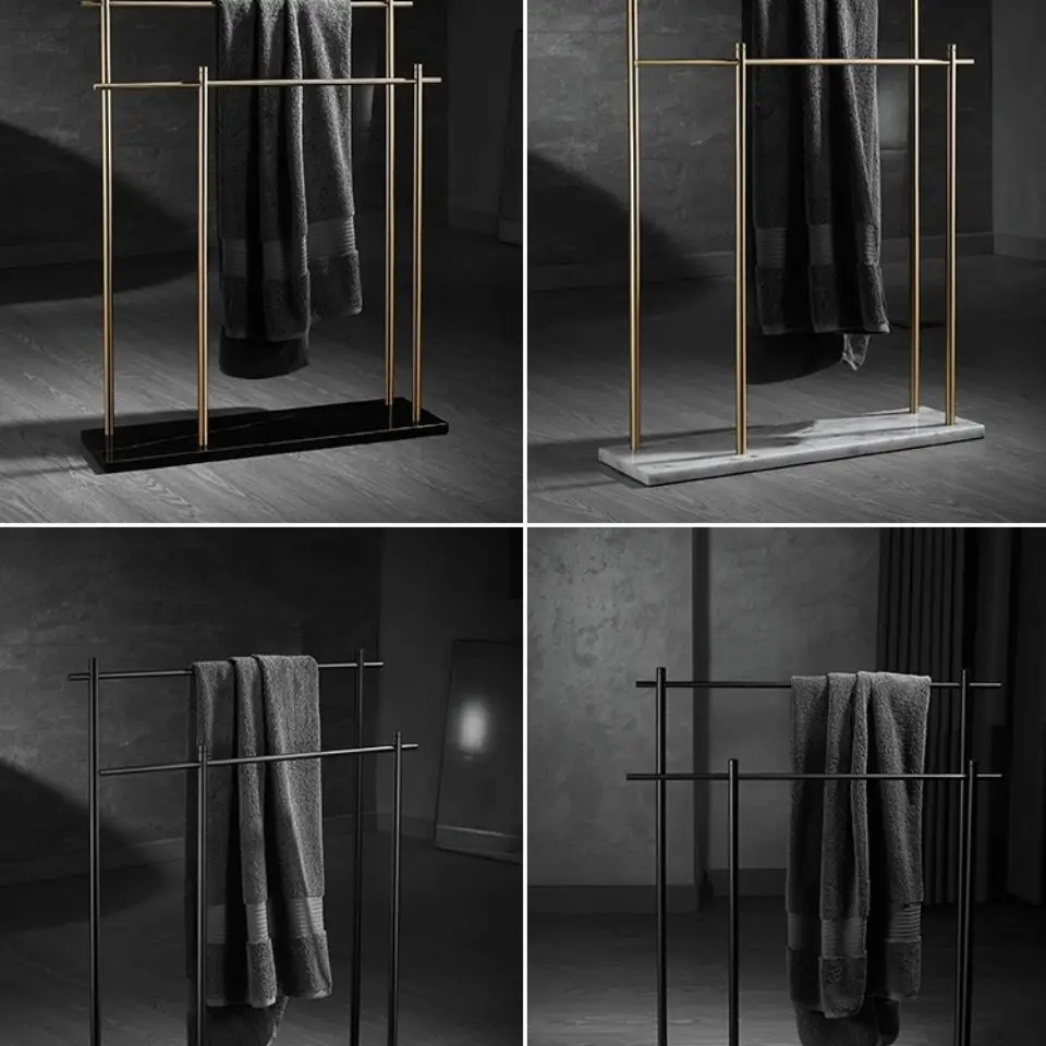 Латунная мраморная вешалка для полотенец без перфорации. Вешалка для полотенец от пола до потолка. Вешалка для ванной комнаты. Сушилка. Вешалка для полотенец.