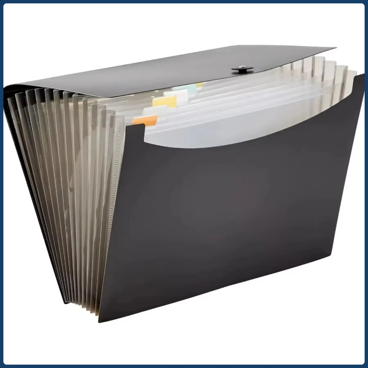 

Premium Black Expanding File Folder, 13 Pockets for Document Organization. Ideal A4 Letter Size Accordion Organizer