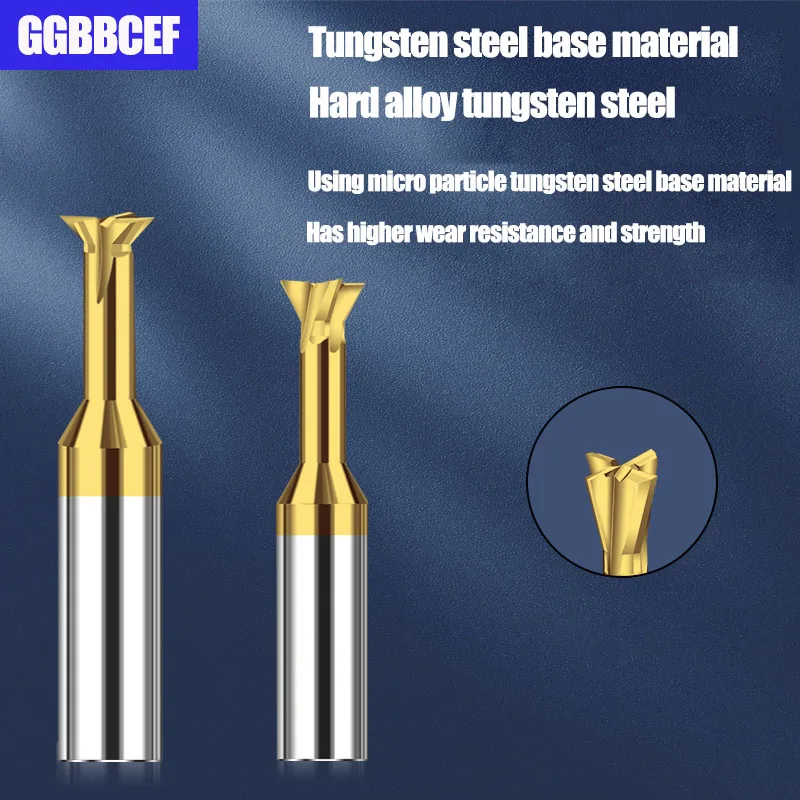 Carbide Dovetail Milling Cutter CNC Tool  45 60 75 Degree Tungsten Steel Machining Tool for Metal End Mill 0.8mm-12mm 6MM 8MM