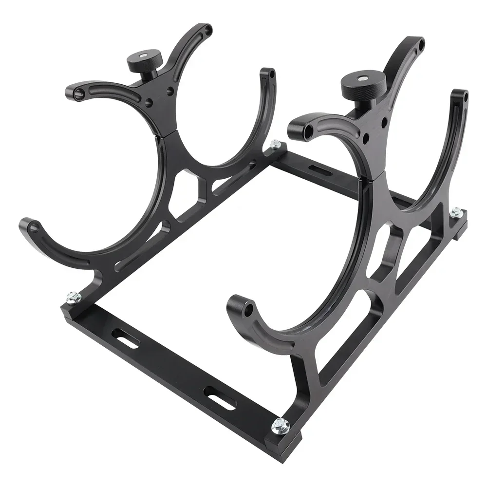 دعامة تثبيت زجاجة مزدوجة من أكسيد النيتروس الألومنيوم الأسود مقاس 7 بوصات عالية الجودة (NOS) لزجاجات أكسيد النيتروس ذات 10 رطل و15 رطل #5