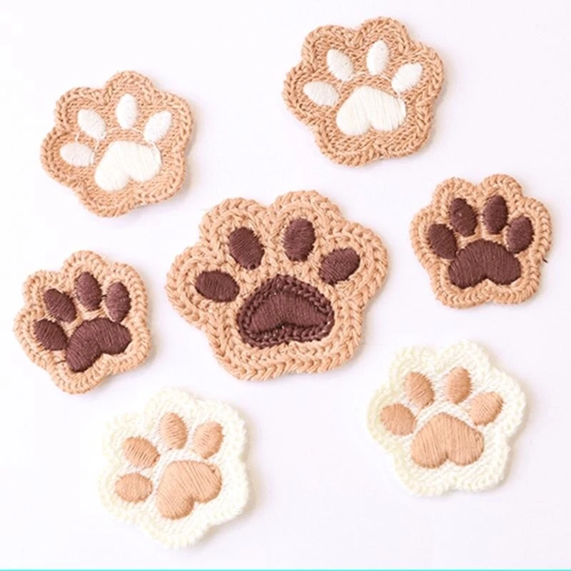 

Eye-Catching Embroidered Kitten Paws Applique for Clothes Hat Sewing Patches DIY Scarf Wedding Dress Decors Accessories