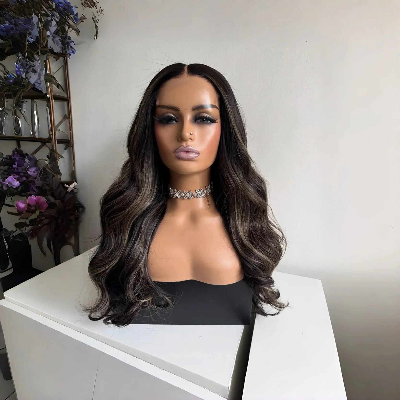 

Длинные волнистые волосы 5x5 на шелковой основе, омбре-коричневые, без клея, мягкие, еврейские, из натуральных человеческих волос, с baby hair, HD-кружево, европейские волосы, предварительно выщипанные