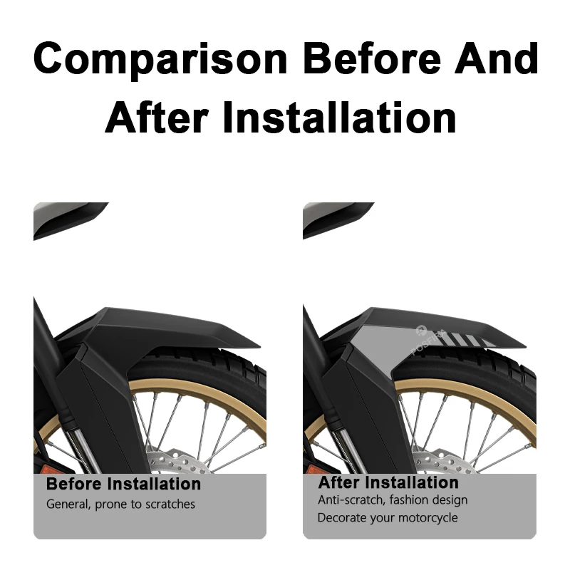 POSFIRA Motorcycle Front Fender Stickers Vinyl Decal for Honda Transalp XL750 XL 750 2026 2025 2024 2023 Mudguard Accessories