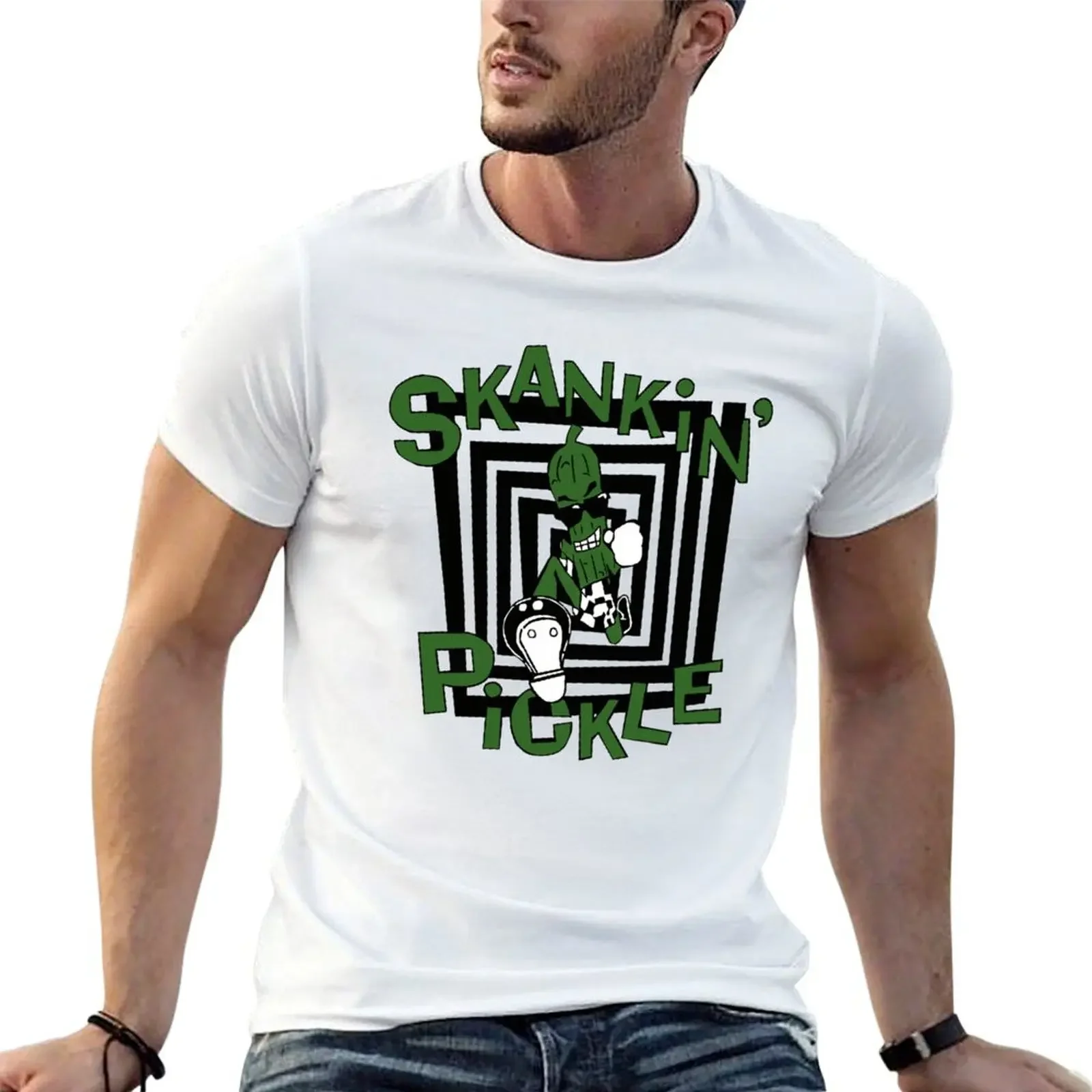 Skankin' Pickle Dance T-Shirt oversizeds cotton graphic tees boys animal print oversized t shirt men