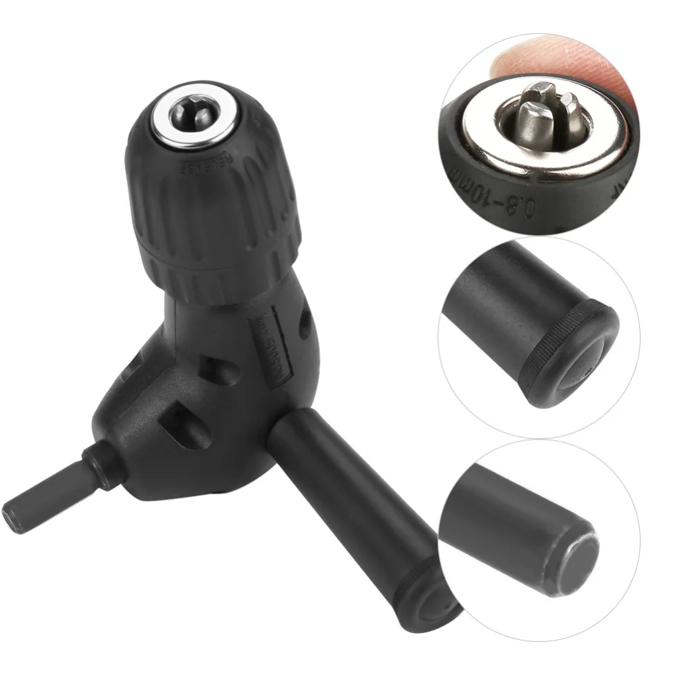 90 Degrees Drilling Right Angle Drill Attachment Flexible Angle Angle Extension Design Electric Drill Extension Tool