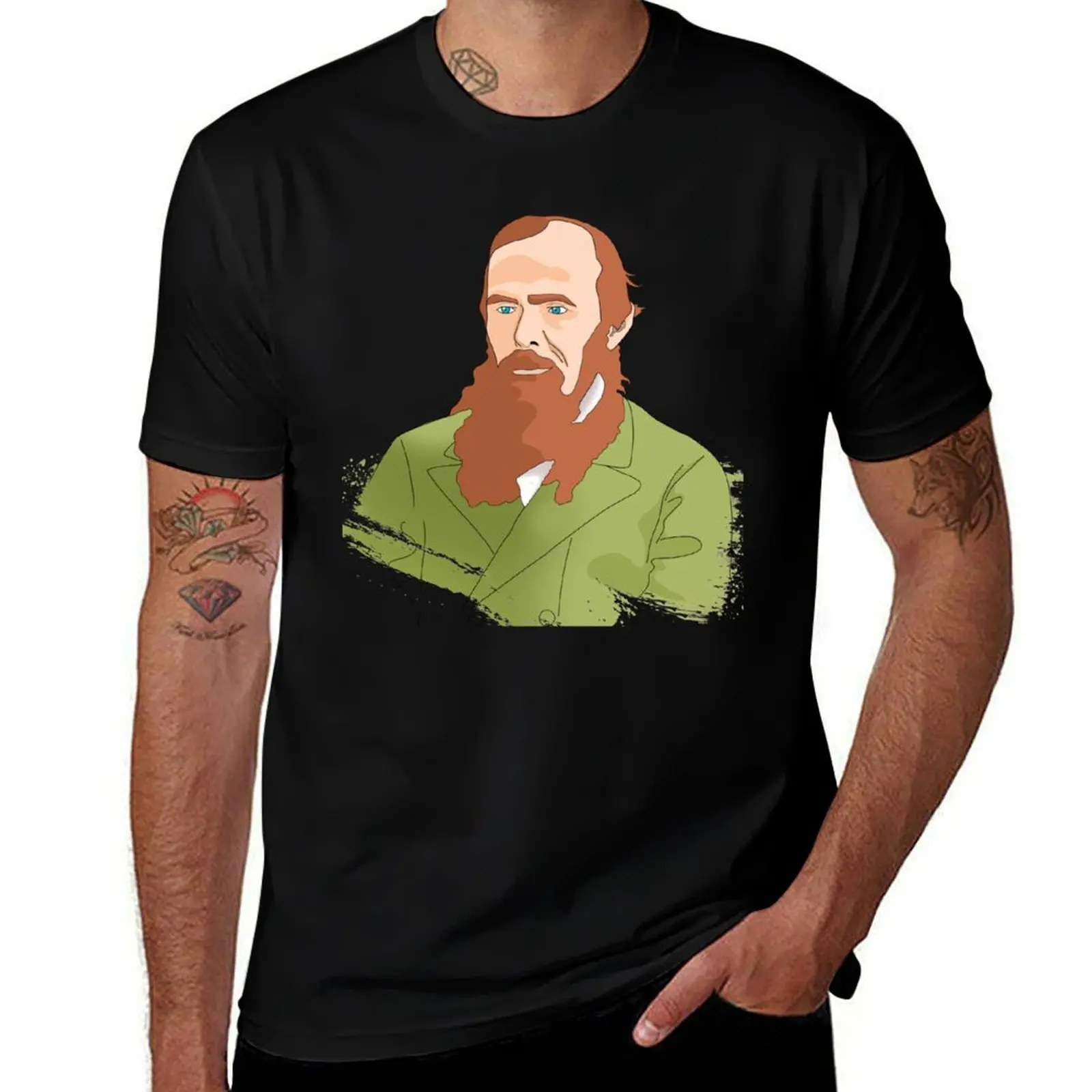 

Fyodor Dostoevsky Portrait T-Shirt Plus Size Quick Dry Sports Tee
