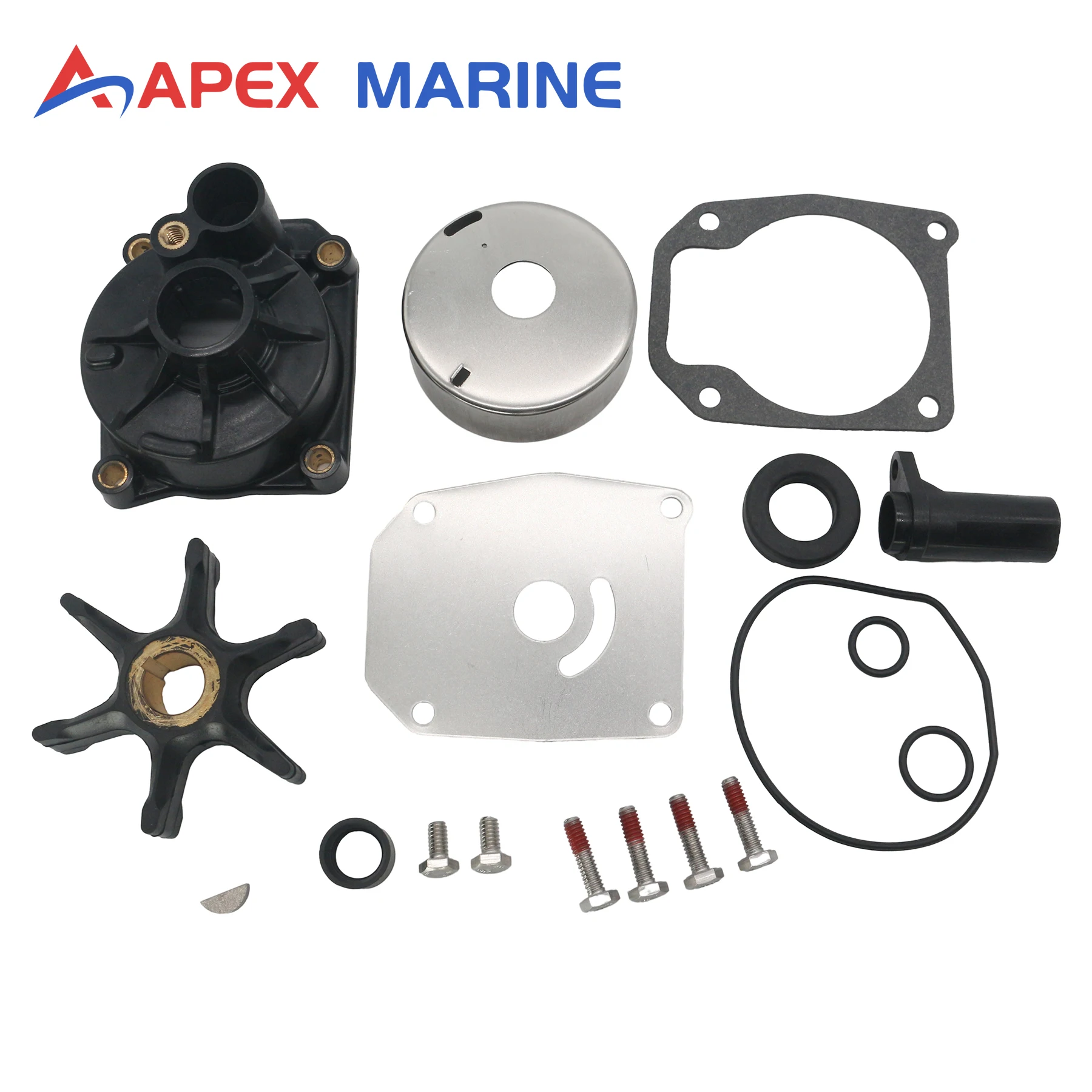 

438579 Water Pump Impeller Repair Kit with Housing Fits Johnson Evinrude OMC BRP 70 75 HP Outboard Engine 0438579 389143