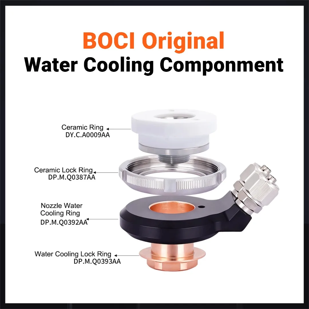 BOCHU BOCI Original Water Cooling Components Ceramic Nozzles Holder Parts DY.C.A0009AA For BOCHU BLT643 Laser Cutting Head