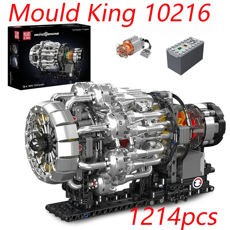 

Mold King 10216 Turbojet Модель двигателя 1214 шт. MOC DIY Строительные блоки Набор деталей Кирпич Сборка двигателя Кирпичные игрушки Детский рождественский подарок