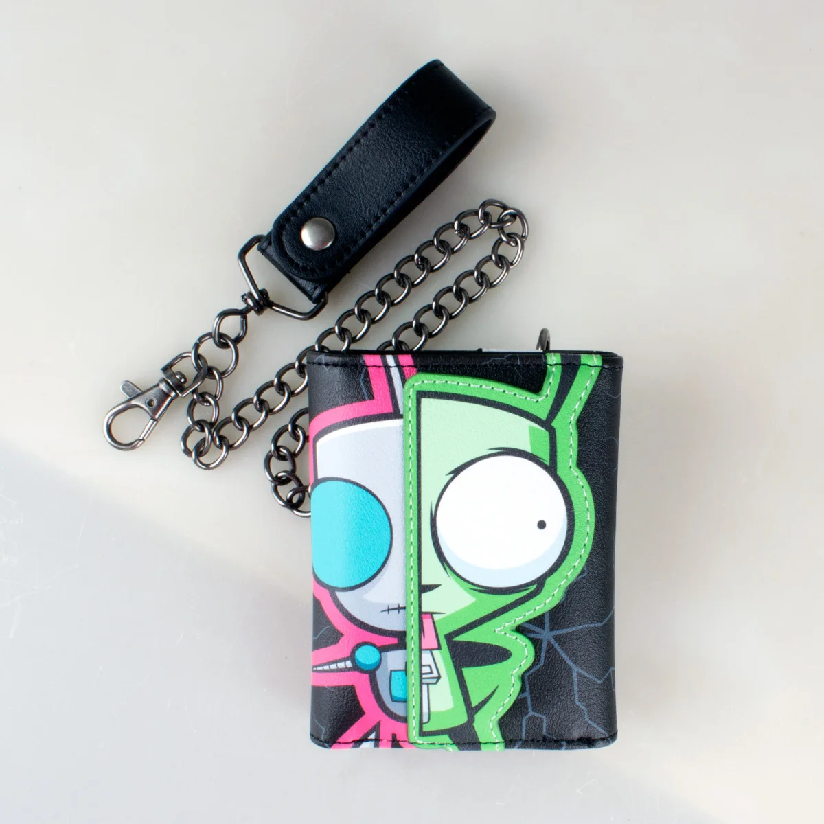 High-Quality Printed Triple-Fold Chain Wallet Fashionable Personalized Card Holder with ID Window