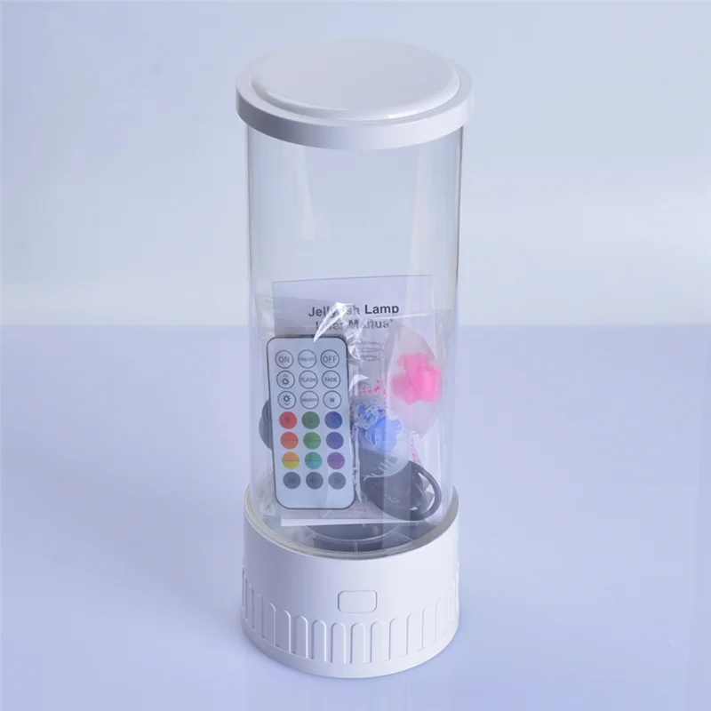 ABRE-Lampada per meduse Acquario Luci notturne per oceano 7 colori Luci d'atmosfera per meduse a LED con per la decorazione del desktop della camera da letto di casa