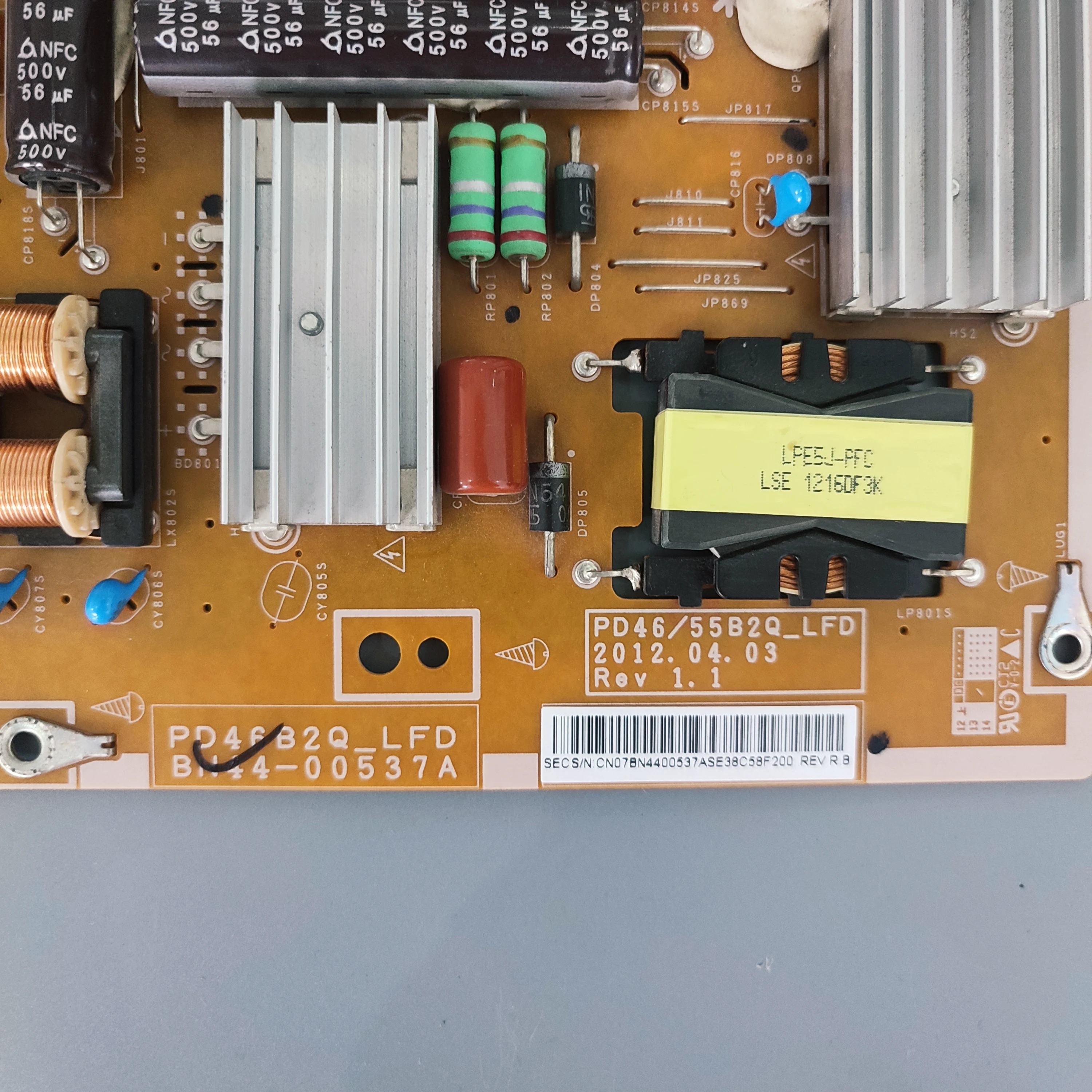 For  LH46UEAPLGC LH46UEAPLGC/ZA TV POWER SUPPLY BOARD BN44-00537A U3-1 Has Been Tested To Work Properly