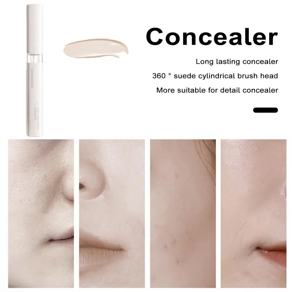 

High Coverage Concealer Liquid Concealer with Brush Applicator Coverage Concealer for Skin Types Hide Acne Dark Circles Marks