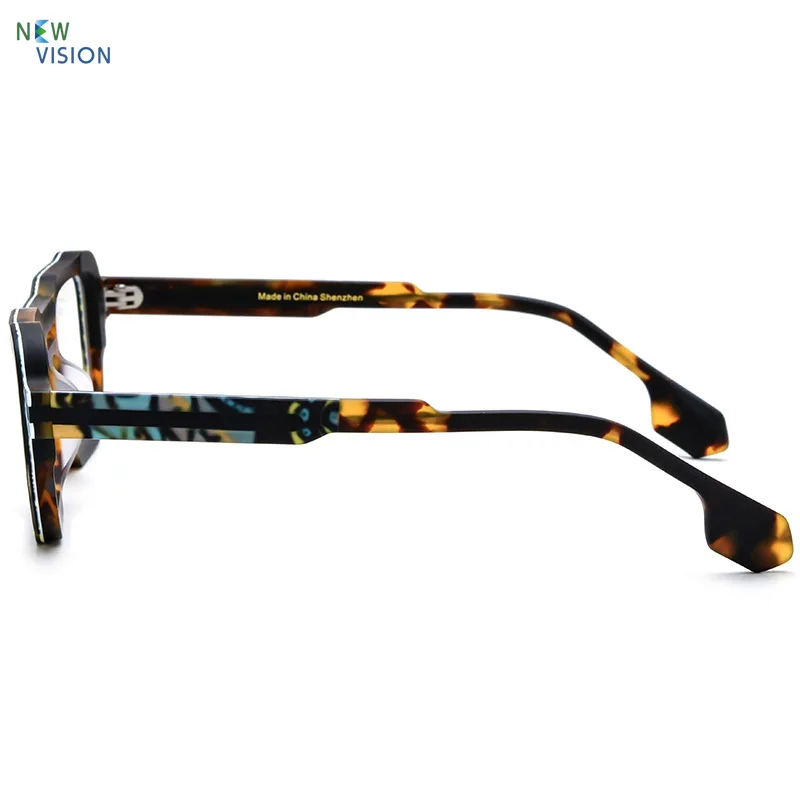 متعدد الألوان الربط النظارات البصرية الرجال عالية الجودة مربع خلات إطار نظارات موضة النساء قصر النظر مكافحة الضوء الأزرق نظارات