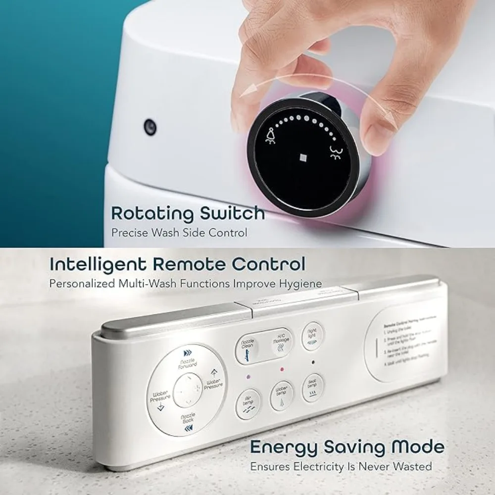 Smart Toilet, Dryer, Seat – Quick Drying Cyclone-Dri Tech, Walk Away Auto Power-Flush, Automatic Intelligent Toilets