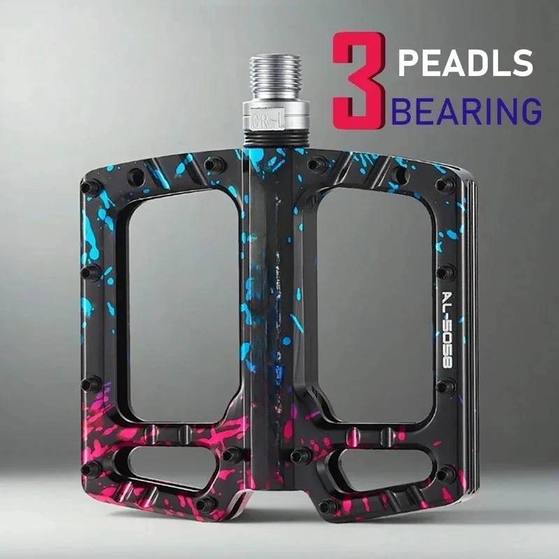 For Bike Pedals 9/16 Inch Mountain Bike Pedal Premium Road Bike Pedals Wide Paltform and Lightweight Aluminum Bicycle Pedals