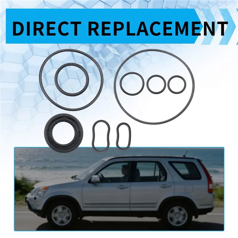HOT-1 SET Power Steering Pump Repair Seal Kit For Honda Accord 2003-2007 CRV 2002-2006 For ODYSSEY 2005-2008 06539-PLA-A01,1 SET