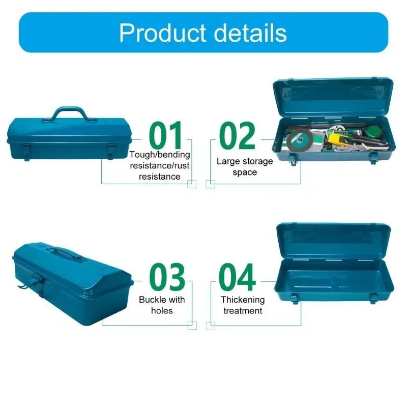 652F Hardware Toolbox Home Multifunctional Large Capacity Thickened Maintenance Tool Storage Carrying Case Maintenance