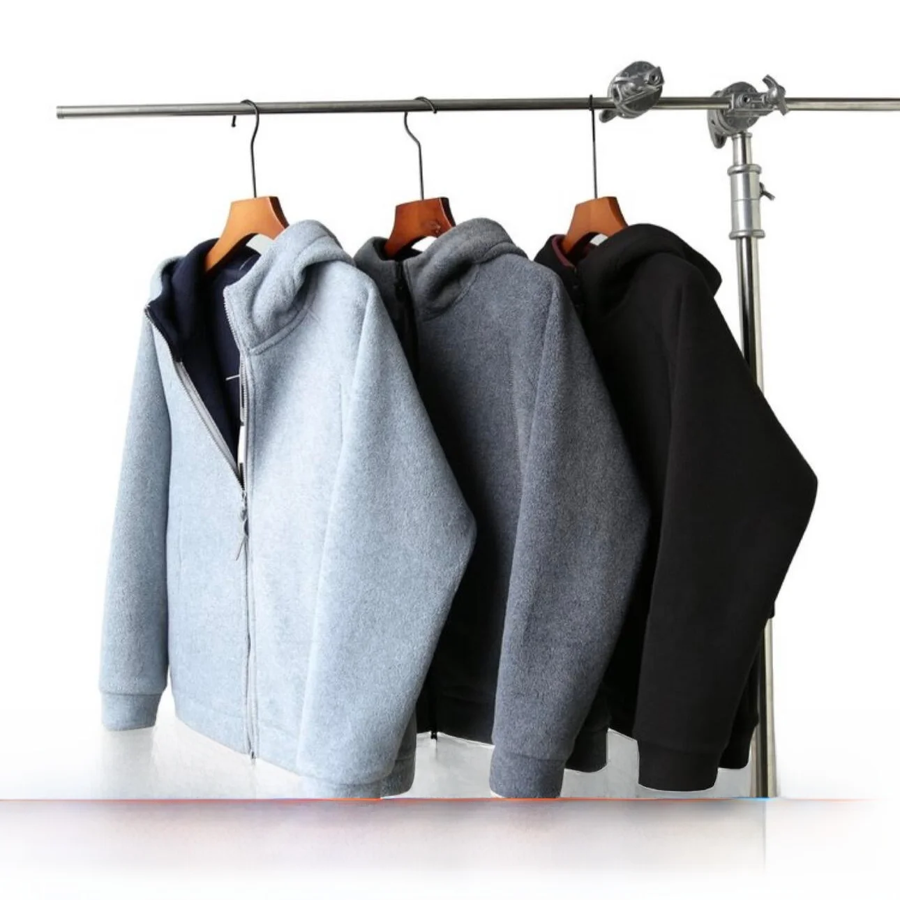 

Unmatched Fce Sensation Top Level Product Men's Outdoor Sports Hooded Jaet with Zipper Warm Polyester Fiber Long Sve