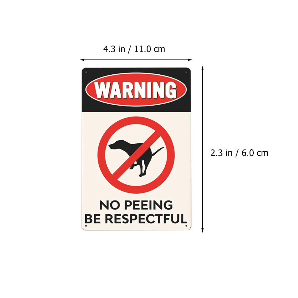 

3Pcs Dog Warning Sign Iron Sheet Vintage Garden Outdoor Yard Decor No Peeing Prevent Sign Iron Painting Lawn Decor