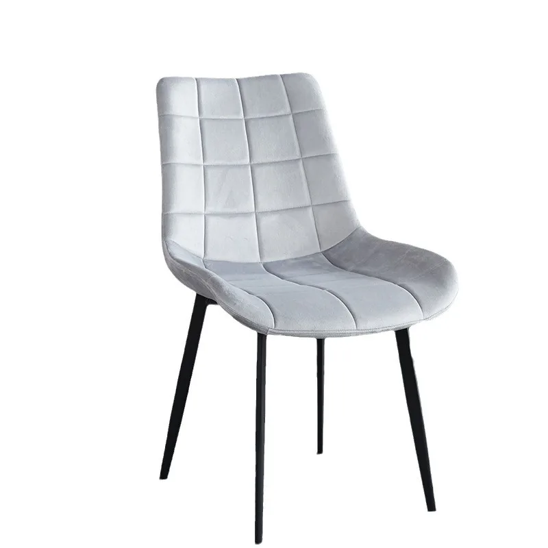 &Luxury Modern Metal Dining Chair with Backrest Eco-Friendly Design for Home & Restaurant