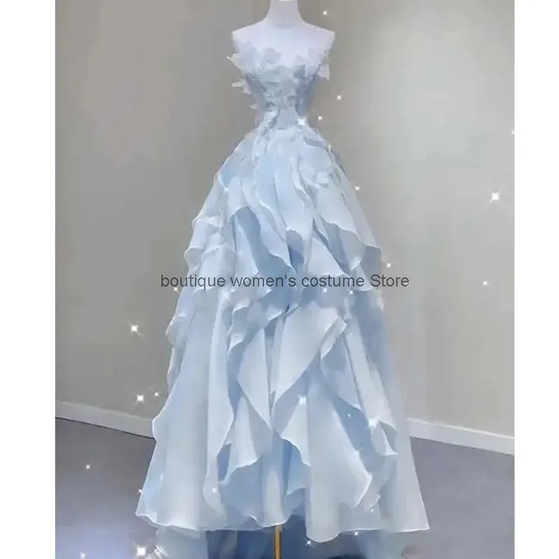 

Cos Новый стиль Роскошное платье принцессы Синее вечернее платье Светлая роскошная ниша Высококачественный банкетный художественный экзамен Хозяин Выпускной для взрослых Ce