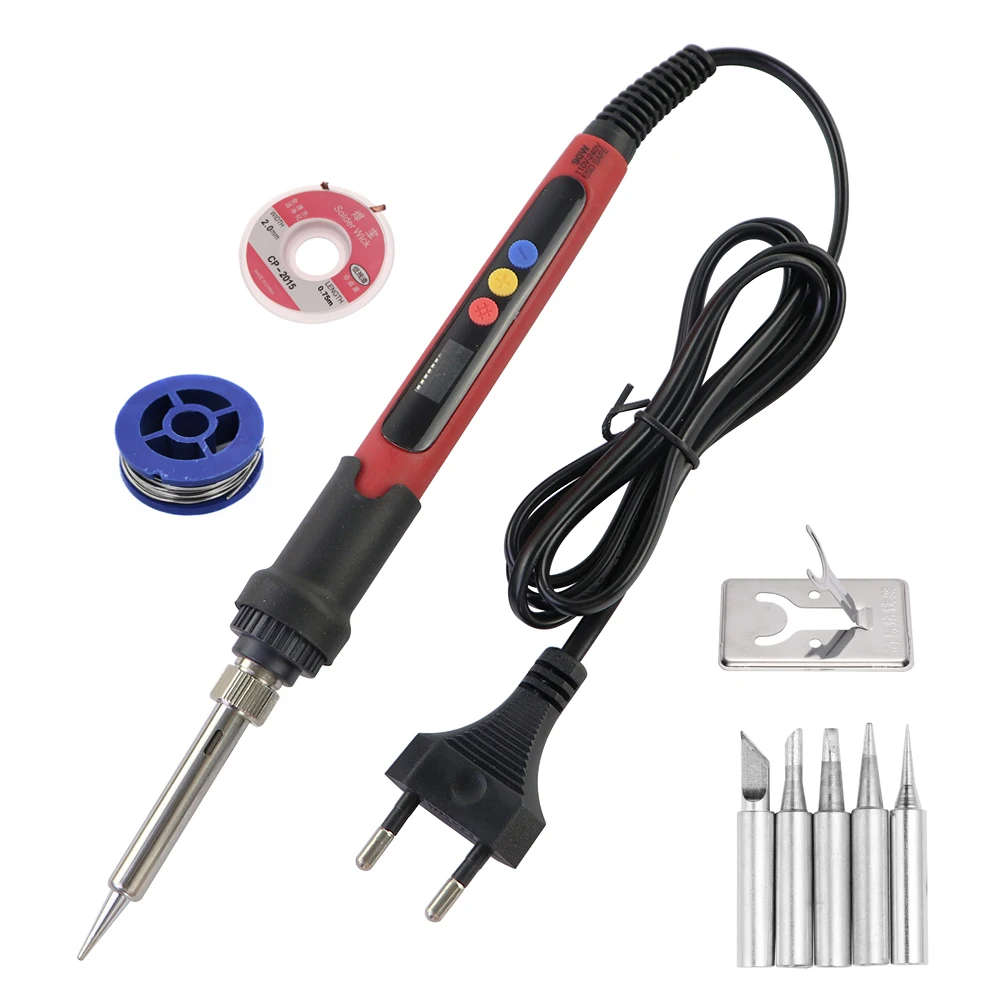 90W Digital Electric Soldering Iron Set With Adjustable Temperature Fast Heat Electronic Repair Tool With Soldering Iron Head