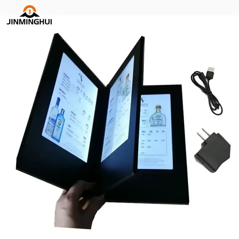Customizable LED Menu Board for High End Restaurant Automatic Sensing Light Box Easy Content Change Single or Double Sided