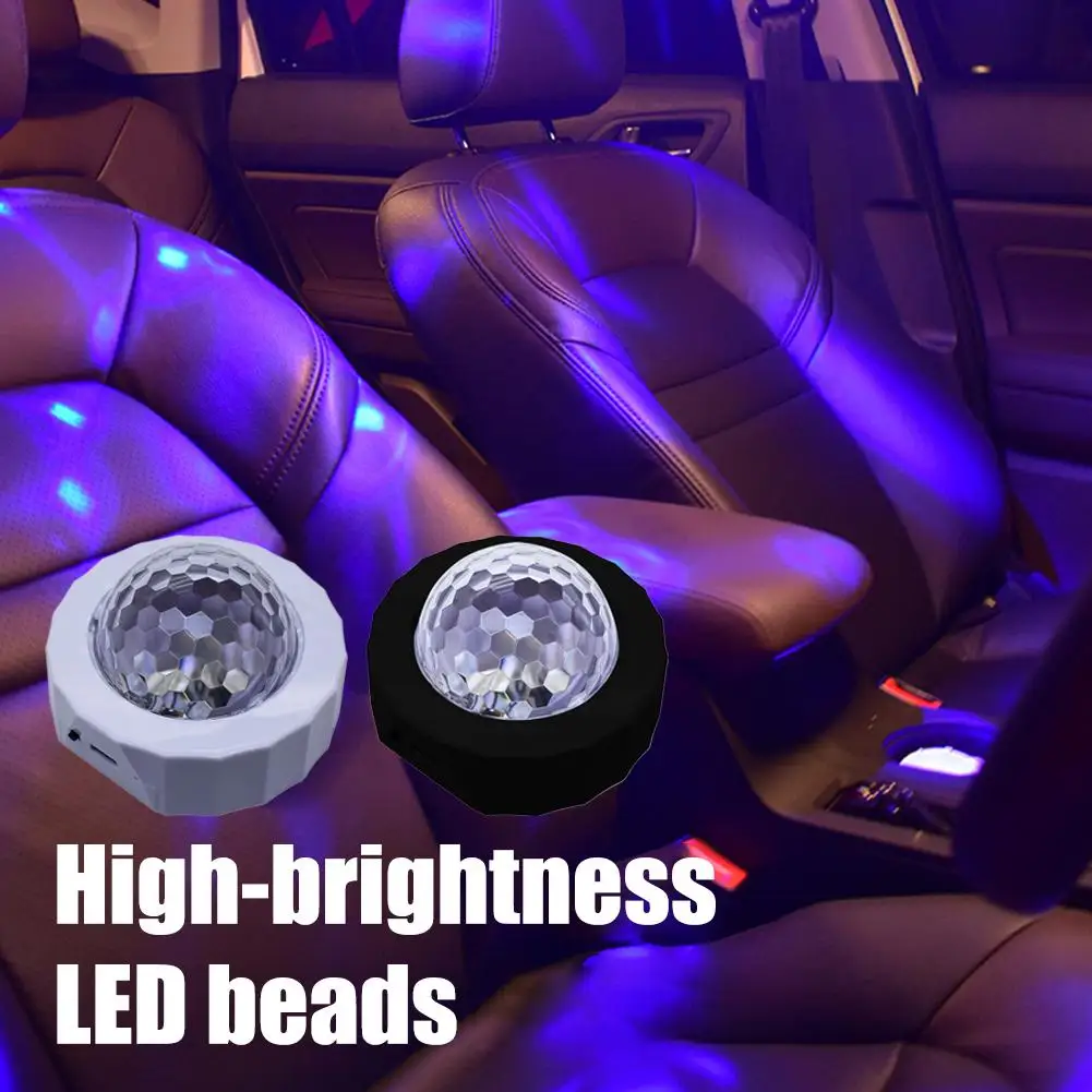 Multicolor Car Disco Lights Mini Rechargeable Disco Ball Portable Stage Party Lights For Auto Home Bar