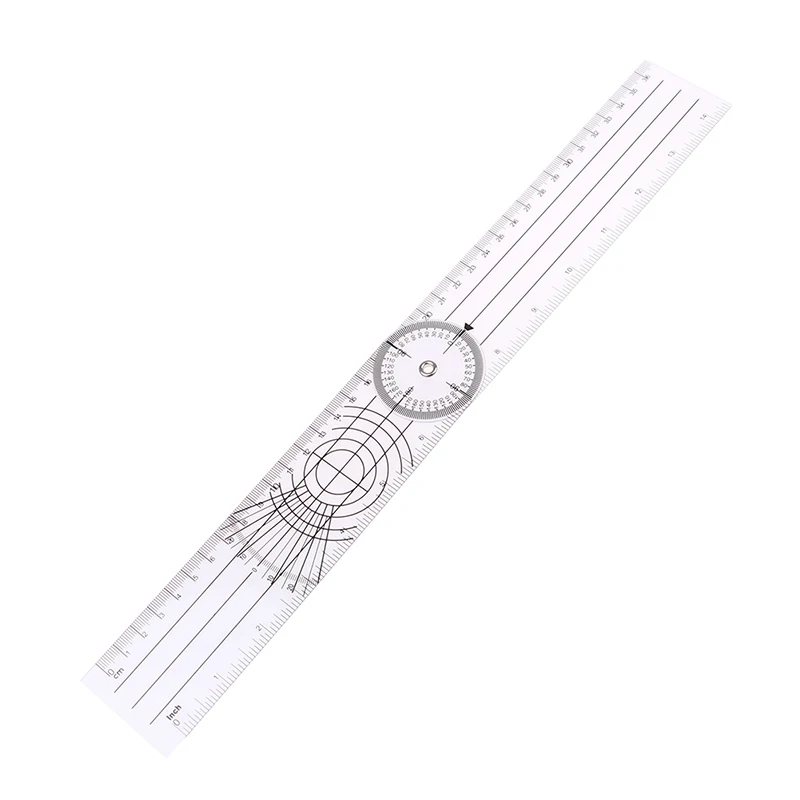 1PC Multi-Ruler Goniometer Angle Medical Spinal Ruler 360 Degree Measuring Tool