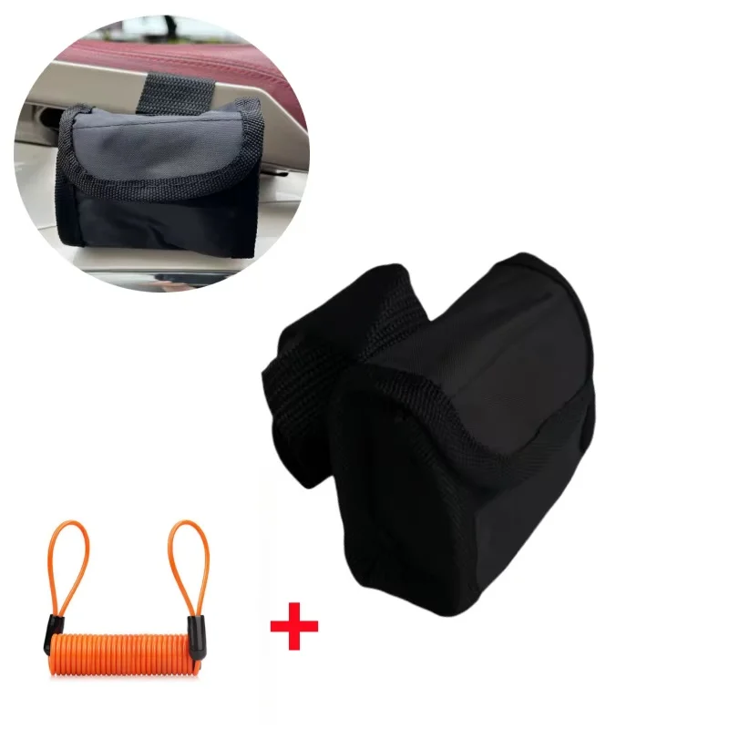 Motorcycle Alarm Lock Oxford Bag with Removable Key Storage with 150CM Reminder Rope 6 Colors for Scooters Mountain Bike