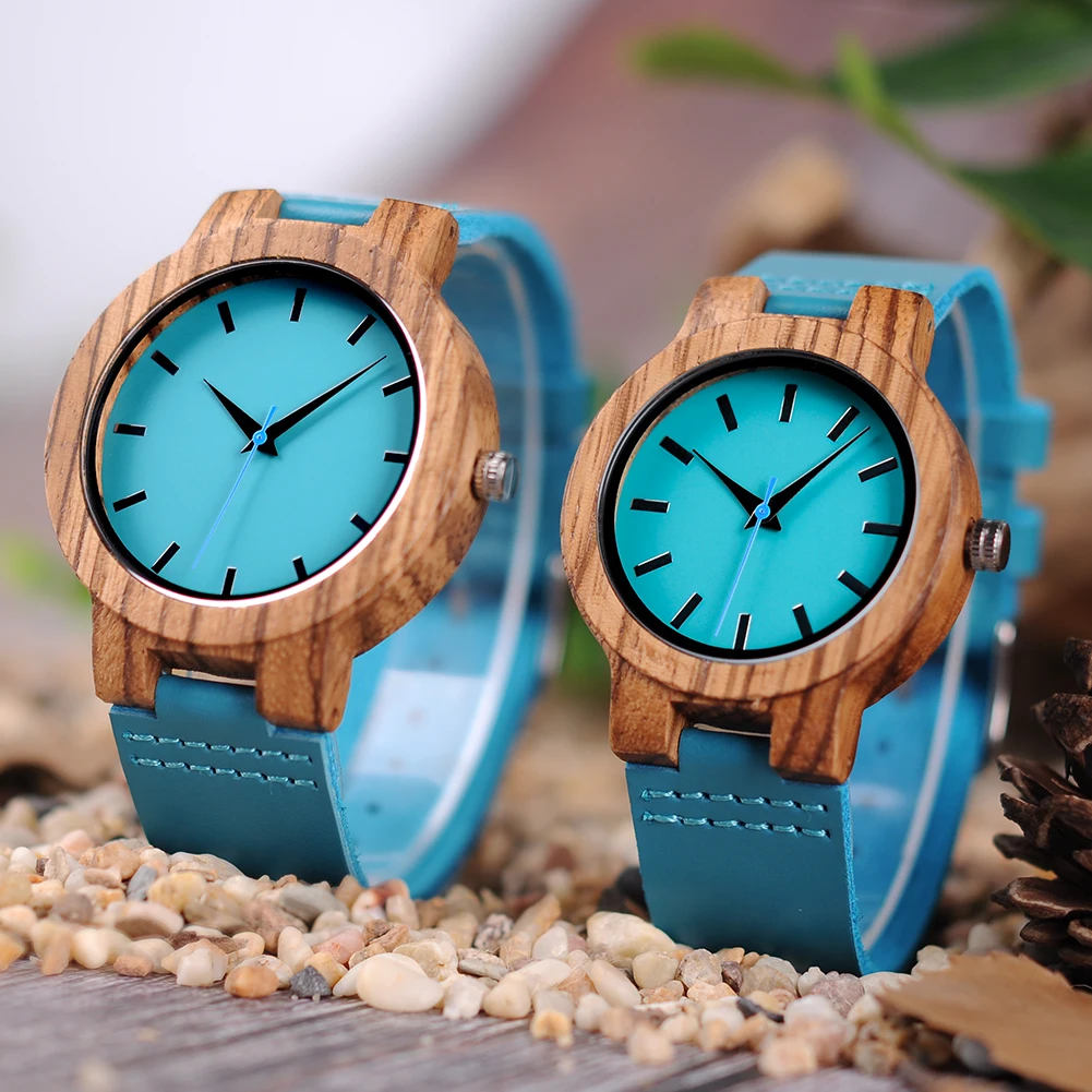 

Couple watches BOBO BIRD Men Women Wooden Quartz Wristwatch With Leather Strap Timepiece In Gift Box Customized Great Gift