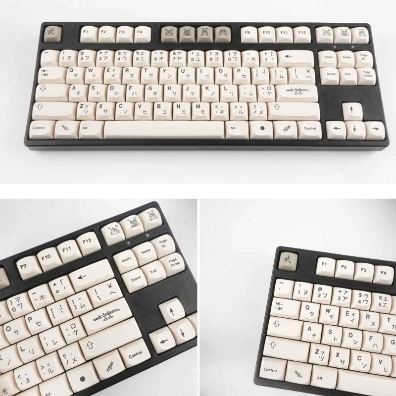 Mechanical Keyboard Keycaps 126Keys Dye Sub Key Caps Japanese Key for Cherry MX GK61 64 68 96 126