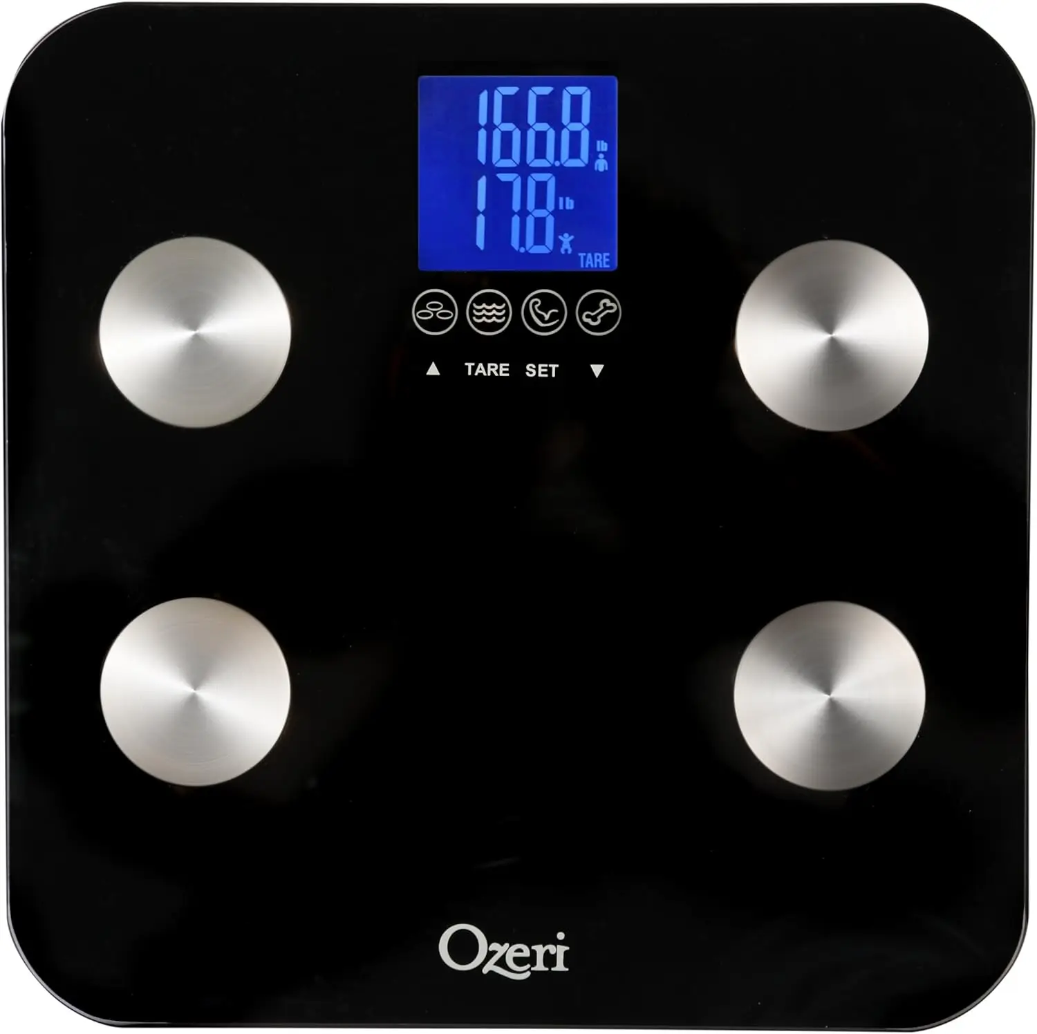 

Digital Bathroom Scale with Body Fat, Muscle, Bone & Hydration Analysis, Auto Recognition for Accurate Weighing up to 440 lbs