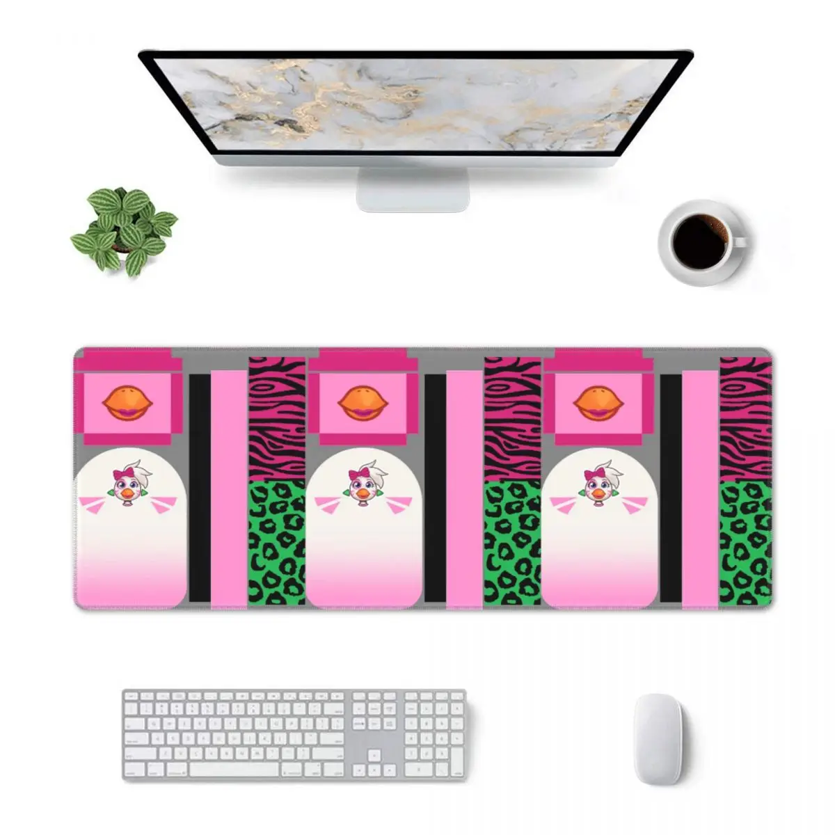 Large Mouse Pad Glamrock Chica Fazbear Entertainment Gamer PC Laptop Mats Keyboard Carpet Computer Gaming Office Desk Mat