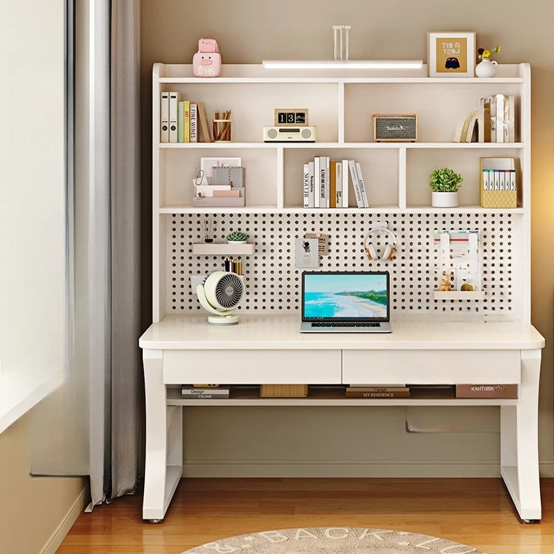 

Solid wood desk rack integrated table desktop household computer desk bedroom