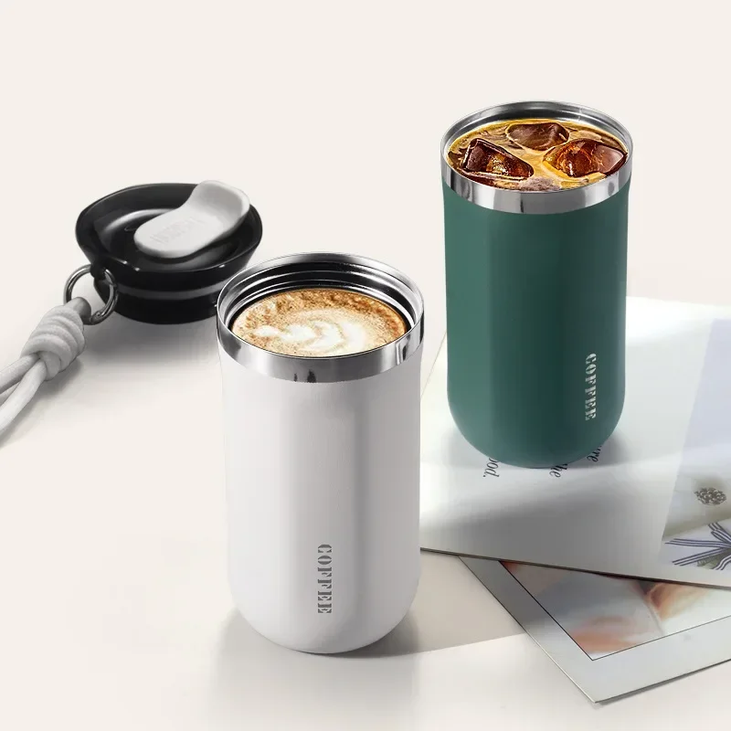 Thermal Mug 304 Stainless Steel Insulated Water Cup Business Office Portable Cold Coffee Cup Gift Cup Leakproof Travle Drinkware