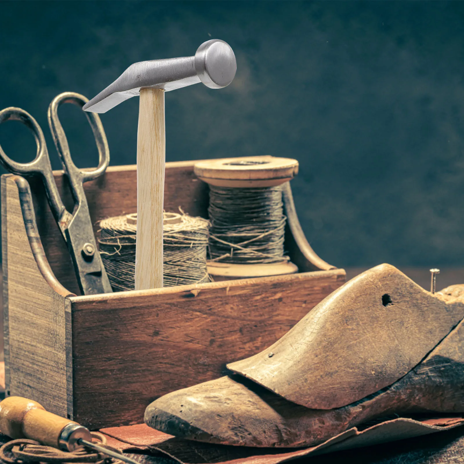 

Steel Wood Hammer Lightweight Rustproof Shoe Making Tool Portable Repair Hammer For Work Diy Installation Hand