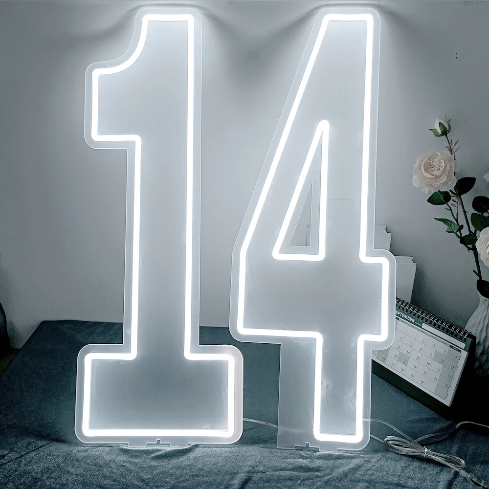 30inch Color-Changing Neon Sign Numbers - Free Standing & Hanging Option for Birthday Wedding Party Decor Lighting