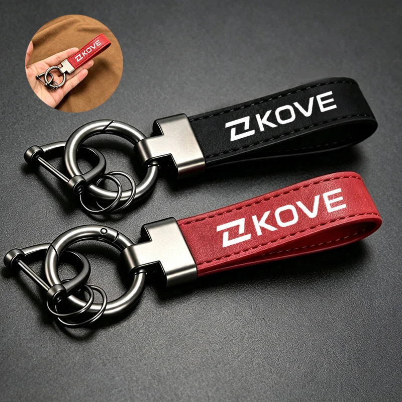 For KOVE 800 525 500 400 X 525X 500X 400X 800X Pro/Rally Deluxe Fashion Suede KeyChain Horseshoe Buckle Motorcycle Key Ring