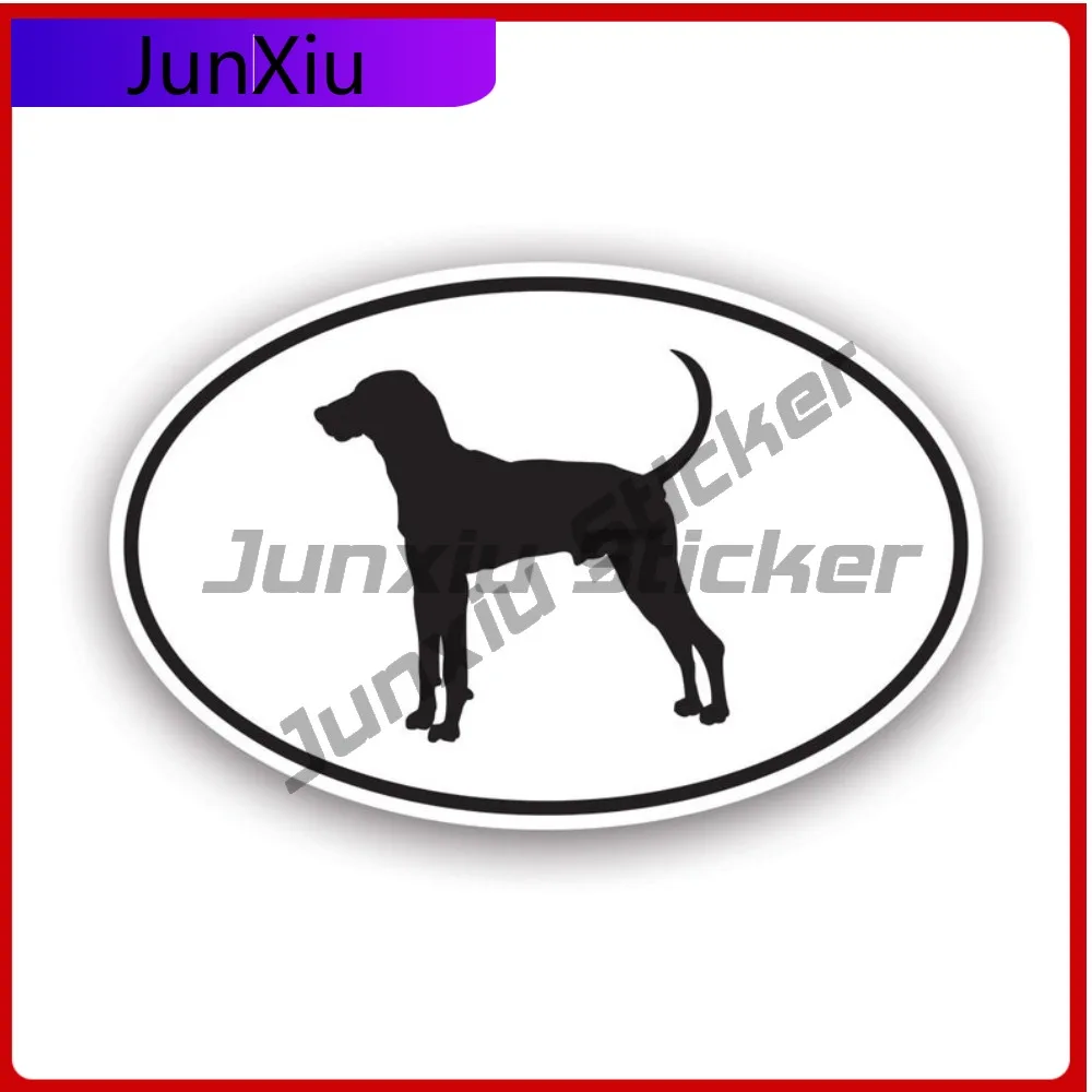 

Treeing Walker Coonhound Euro Oval Sticker Cute Car Waterproof Vinyl Decal For Refrigerators Creative Sticker High Quality Decor